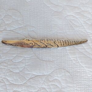 Vintage ALLIGATOR CROCODILE Reed & Barton Animal Silver Plate 7" Letter Opener
